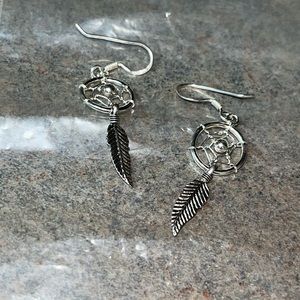 Dreamcatcher Feather Dangle Earrings